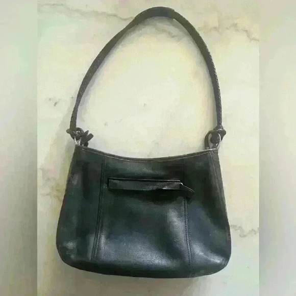 Vintage Brighton brown leather hobo bag with silver hardware great condition - Picture 3 of 11